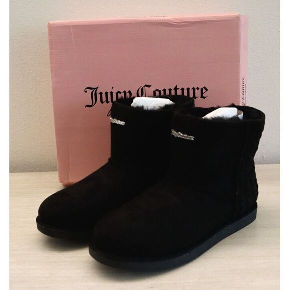 Juicy Couture B3262SW Women's Sz 10 Black Micro Suede JC-Kave Winter Ankle Boots - Picture 2 of 16